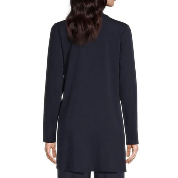 Eileen Fisher Black Open Front Cardigan - Picture 2 of 12